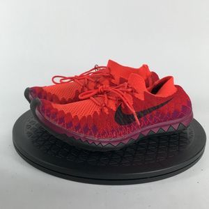 Nike Free 3.0 Flyknit Red Athletic Running Shoes 636231-600 Women’s Size 8.5